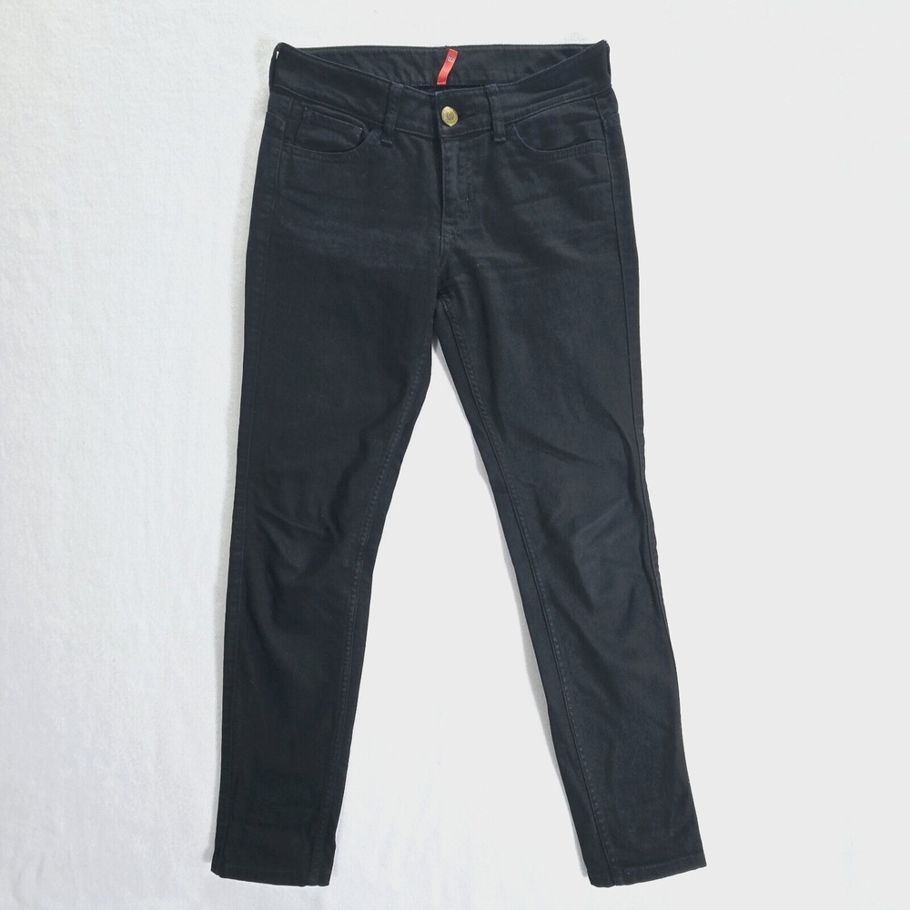 UNIQLO‎ Jeans Skinny Fit Tapered Mid Rise Waist 29in Inseam 29in Womens Black